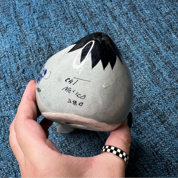 Vintage Mexican Tonala Pottery Signed Mexico Ceramic Duck Hand Painted - Picture 7 of 8